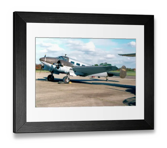 Framed Print : Beech C-45G Expeditor G-BKRG / 122351 Framed Print : Beech C-45G Expeditor G-BKRG / 122351