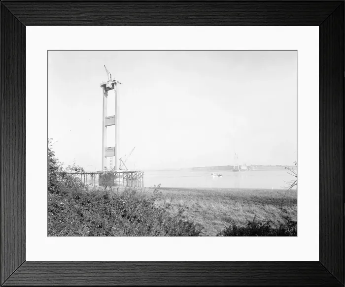 Framed Print : Building the Severn Bridge Framed Print : Building the Severn Bridge