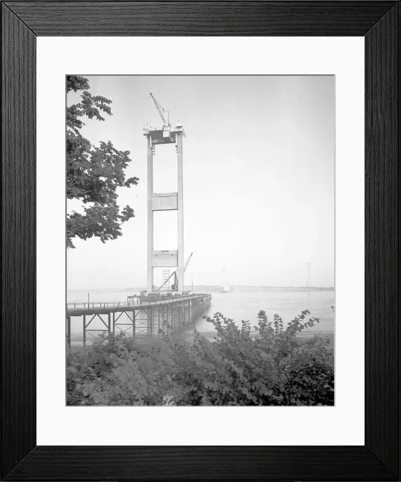 Framed Print : Building the Severn Bridge Framed Print : Building the Severn Bridge