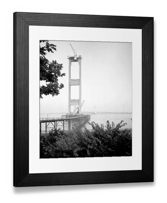 Framed Print : Building the Severn Bridge Framed Print : Building the Severn Bridge