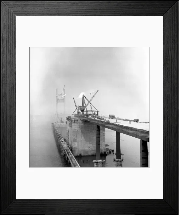 Framed Print : Building the Severn Bridge Framed Print : Building the Severn Bridge