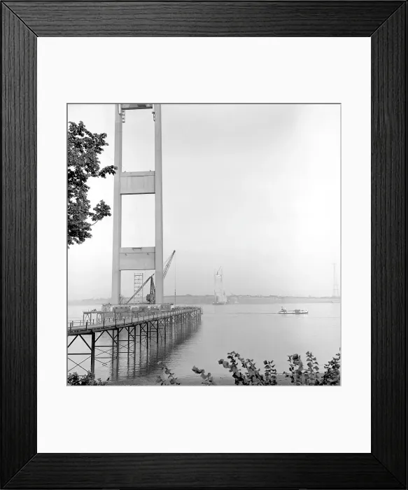 Framed Print : Building the Severn Bridge Framed Print : Building the Severn Bridge