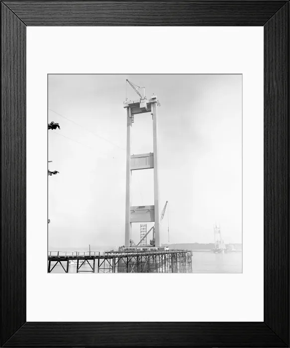 Framed Print : Building the Severn Bridge Framed Print : Building the Severn Bridge