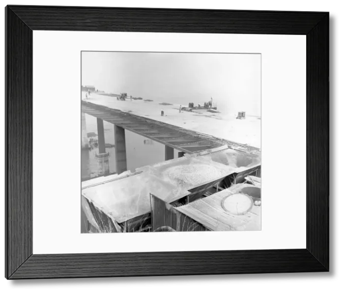 Framed Print : Building the Severn Bridge Framed Print : Building the Severn Bridge