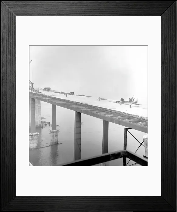 Framed Print : Building the Severn Bridge Framed Print : Building the Severn Bridge