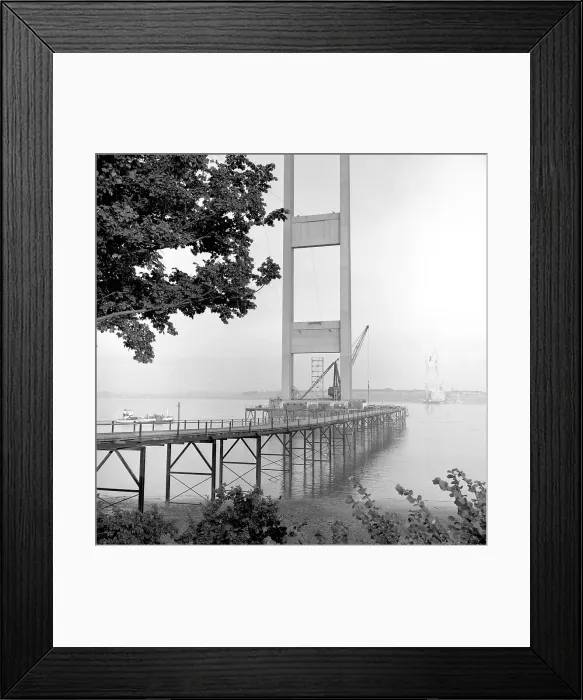 Framed Print : Building the Severn Bridge