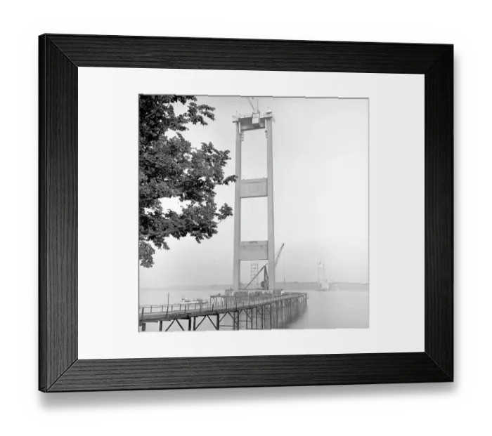 Framed Print : Building the Severn Bridge Framed Print : Building the Severn Bridge