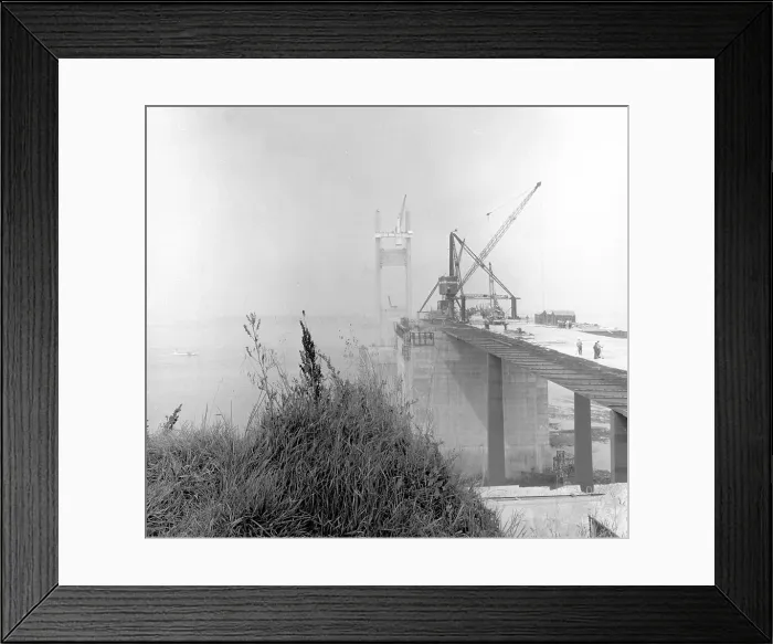 Framed Print : Building the Severn Bridge Framed Print : Building the Severn Bridge