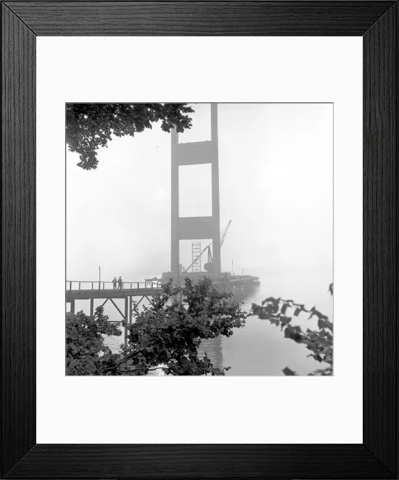 Framed Print : Building the Severn Bridge Framed Print : Building the Severn Bridge