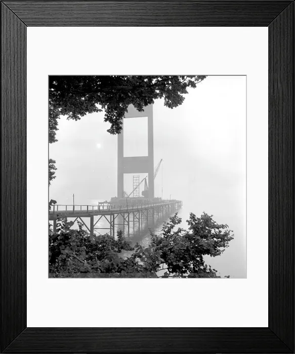 Framed Print : Building the Severn Bridge Framed Print : Building the Severn Bridge