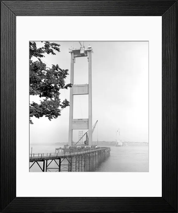 Framed Print : Building the Severn Bridge Framed Print : Building the Severn Bridge