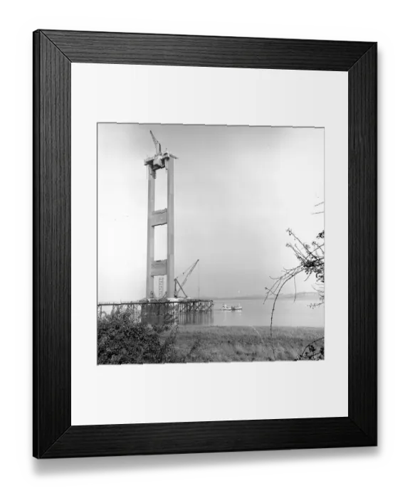 Framed Print : Building the Severn Bridge Framed Print : Building the Severn Bridge