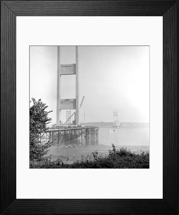 Framed Print : Building the Severn Bridge Framed Print : Building the Severn Bridge