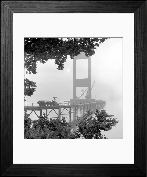 Framed Print : Building the Severn Bridge Framed Print : Building the Severn Bridge
