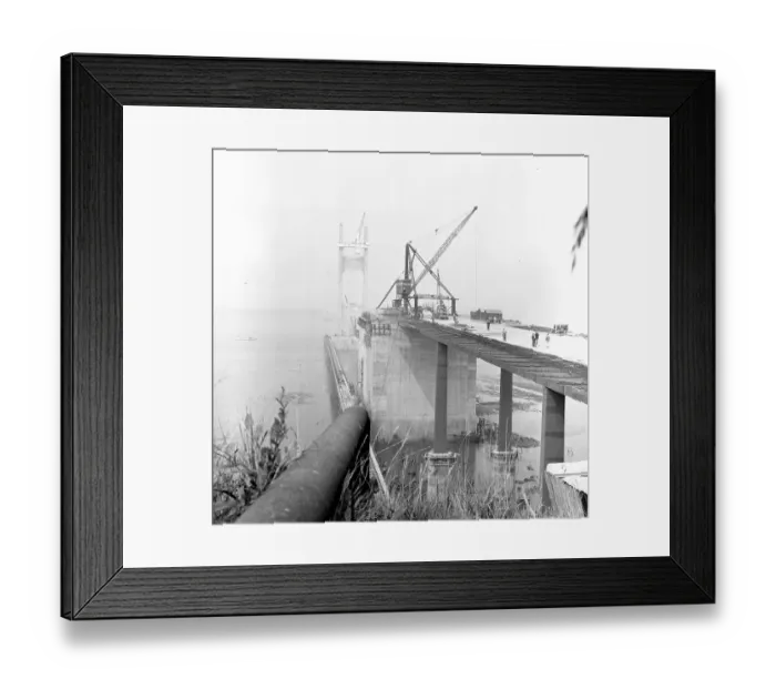 Framed Print : Building the Severn Bridge Framed Print : Building the Severn Bridge