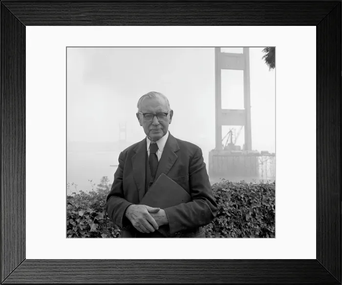 Framed Print : Building the Severn Bridge Framed Print : Building the Severn Bridge
