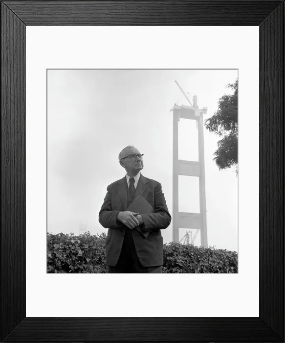 Framed Print : Building the Severn Bridge