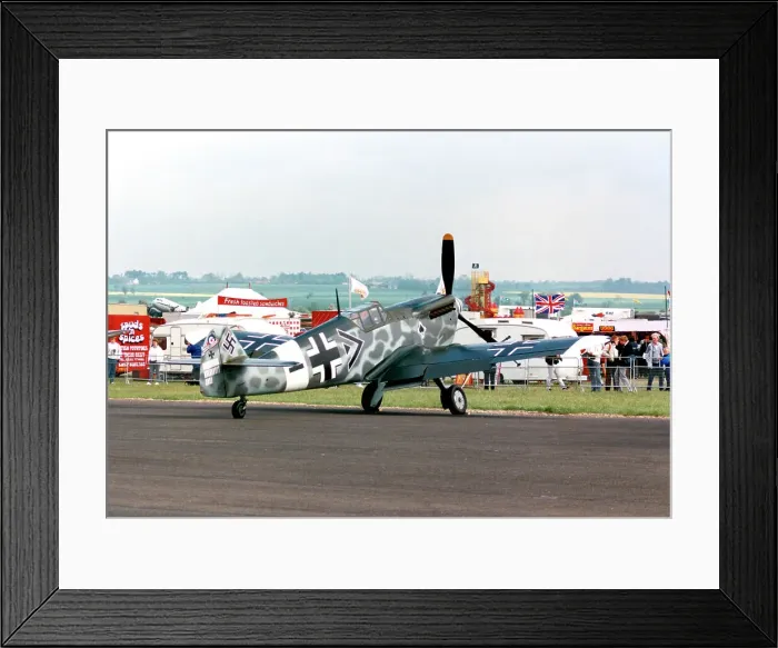 Framed Print : Hispano HA.1112-M1L Buchon G-BOML Framed Print : Hispano HA.1112-M1L Buchon G-BOML