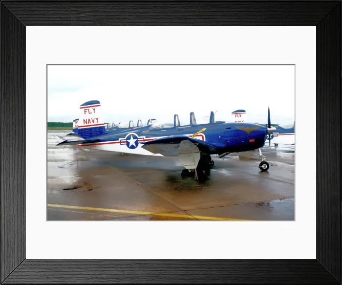 Framed Print : Beech T-34B Mentor N27681 - 140818 Framed Print : Beech T-34B Mentor N27681 - 140818