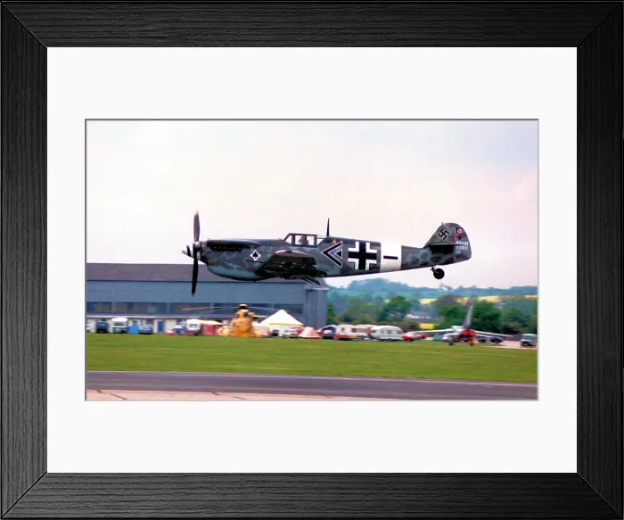Framed Print : Hispano HA.1112-M1L Buchon G-BOML Framed Print : Hispano HA.1112-M1L Buchon G-BOML