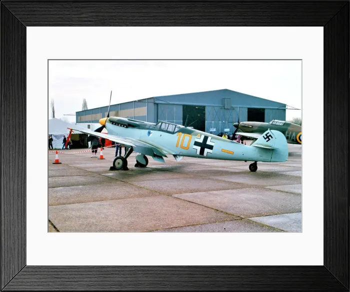Framed Print : Hispano HA.1112-M1L Buchon G-BWUE Framed Print : Hispano HA.1112-M1L Buchon G-BWUE