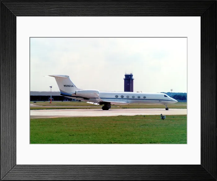 Framed Print : Gulfstream Aerospace G-V N596GA Framed Print : Gulfstream Aerospace G-V N596GA