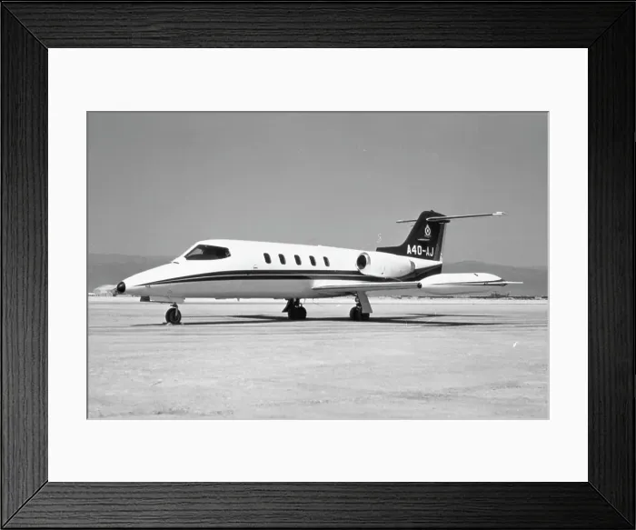 Framed Print : Gates Learjet 25B A40-AJ Framed Print : Gates Learjet 25B A40-AJ