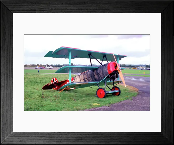 Framed Print : Fokker DR.1 Replica G-BVGZ - DR.I 152-17