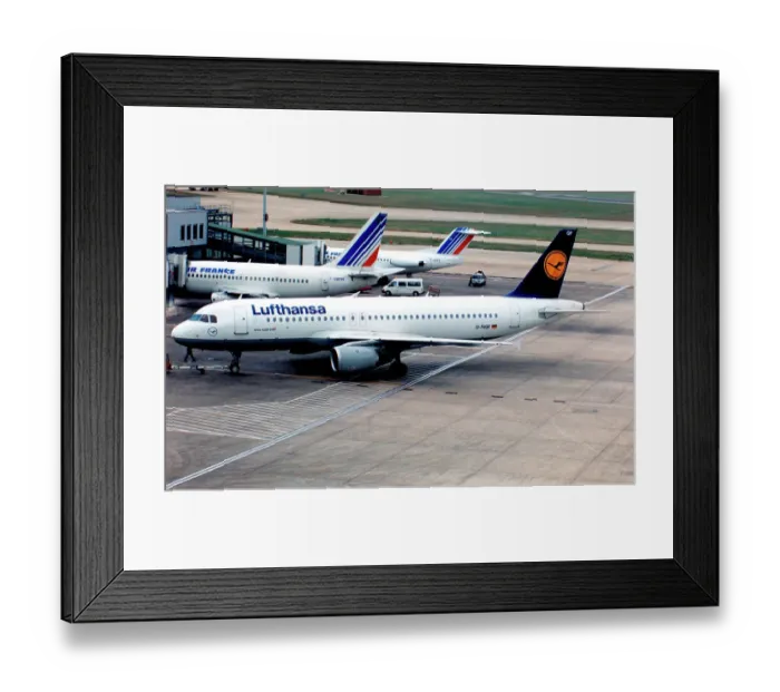 Framed Print : Airbus A320-211 D-AIQF Framed Print : Airbus A320-211 D-AIQF