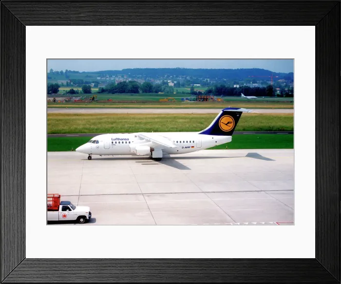 Framed Print : Avro International RJ85 D-AVRF Framed Print : Avro International RJ85 D-AVRF
