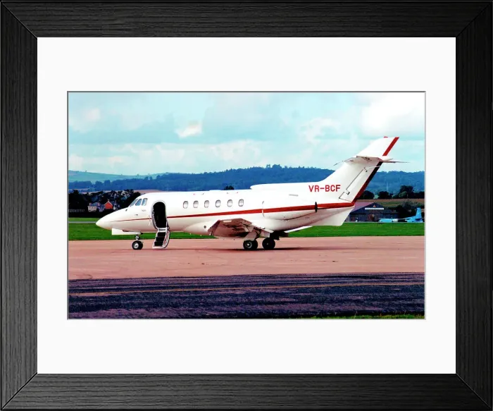 Framed Print : BAe 125-700B VR-BCF Framed Print : BAe 125-700B VR-BCF