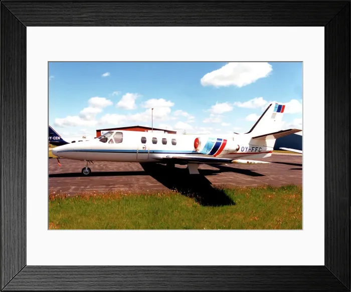 Framed Print : Cessna 500 Citation I OY-FFC Framed Print : Cessna 500 Citation I OY-FFC