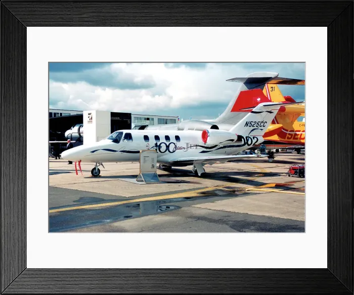 Framed Print : Cessna 525A CitationJet CJ2 N525CC Framed Print : Cessna 525A CitationJet CJ2 N525CC