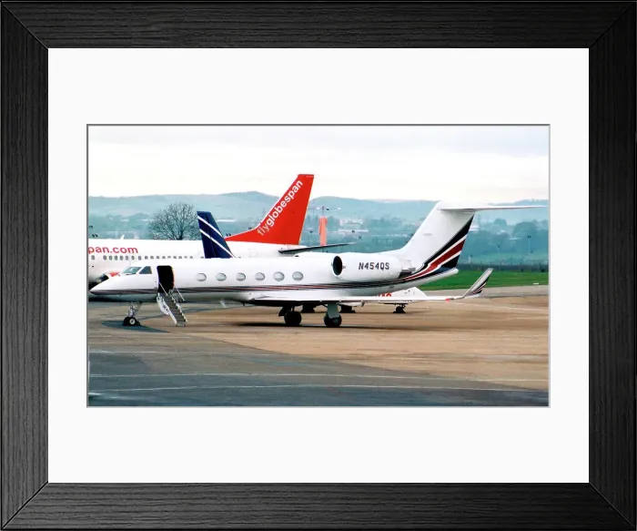 Framed Print : Gulfstream G-IV SP N454QS Framed Print : Gulfstream G-IV SP N454QS