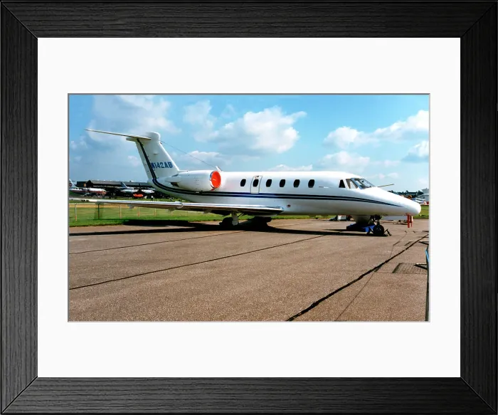 Framed Print : Cessna 650 Citation III N142AB Framed Print : Cessna 650 Citation III N142AB