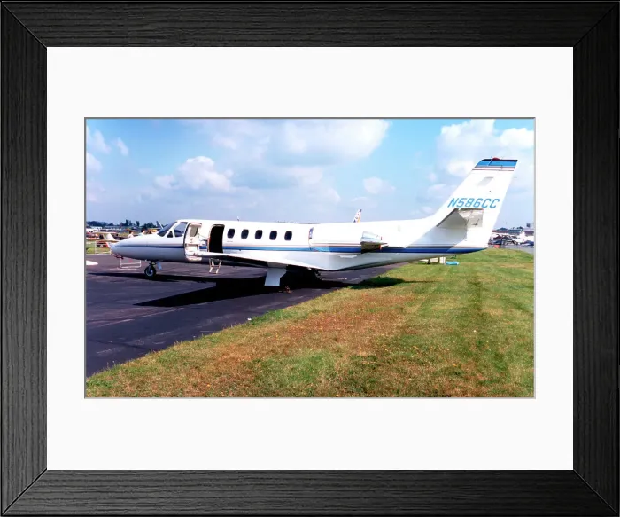 Framed Print : Cessna S550 Citation S-II N586CC Framed Print : Cessna S550 Citation S-II N586CC