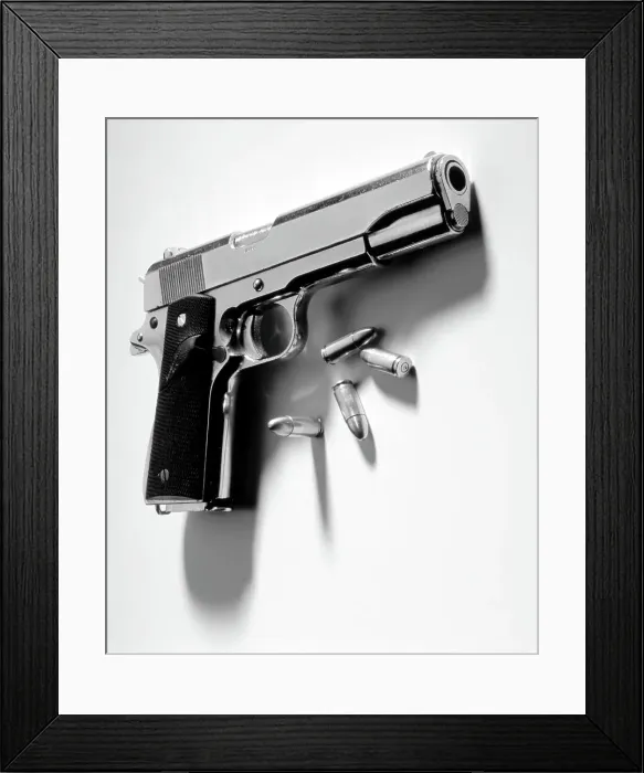 Framed Print : Automatic pistol from Japan Framed Print : Automatic pistol from Japan