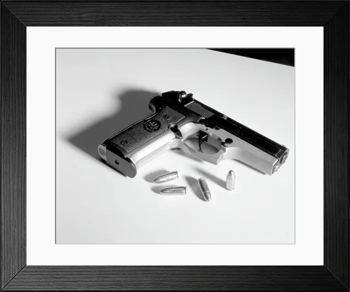 Framed Print : Beretta automatic pistol Framed Print : Beretta automatic pistol