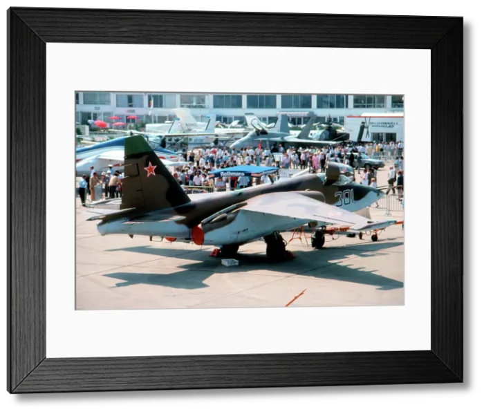 Framed Print : Sukhoi Su-25 301 Blue Framed Print : Sukhoi Su-25 301 Blue