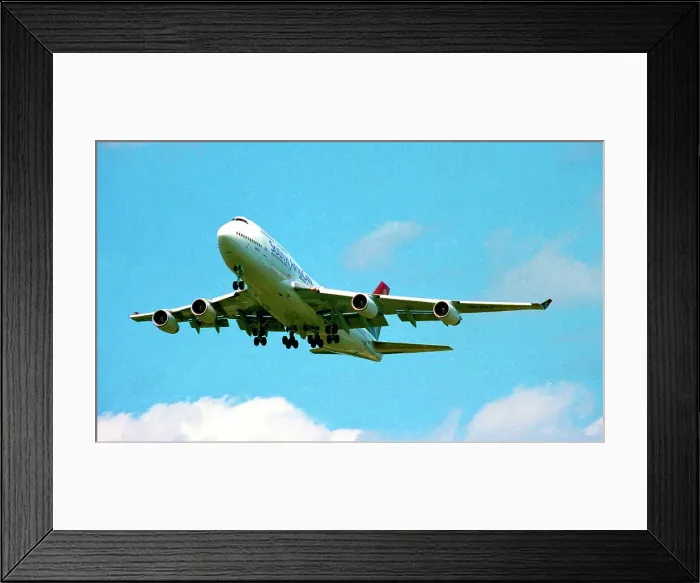 Framed Print : Boeing 747-444 ZS-SAZ Framed Print : Boeing 747-444 ZS-SAZ