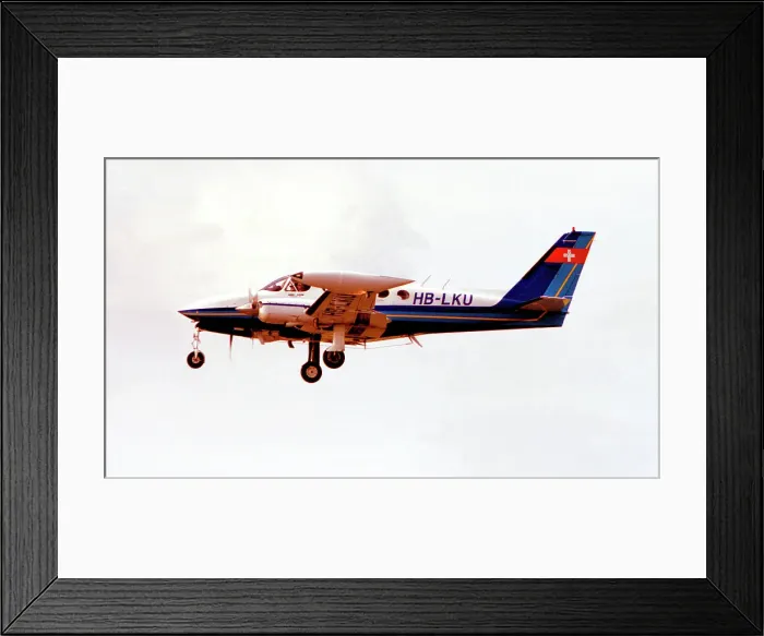 Framed Print : Cessna 340A III HB-LKU Framed Print : Cessna 340A III HB-LKU