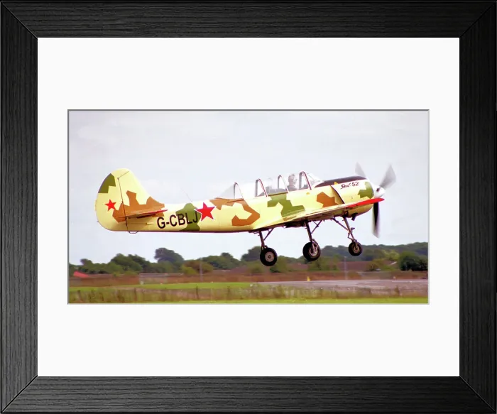Framed Print : Aerostar Yak-52 G-CBLJ Framed Print : Aerostar Yak-52 G-CBLJ