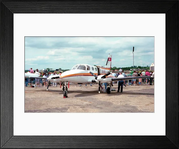 Framed Print : Cessna 340A HB-LPK Framed Print : Cessna 340A HB-LPK