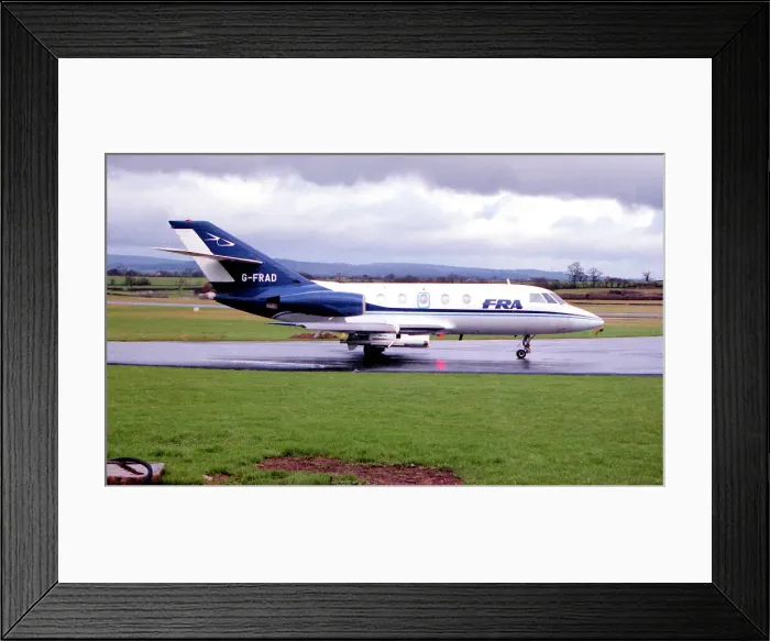Framed Print : Dassault Falcon 20ECM G-FRAD Framed Print : Dassault Falcon 20ECM G-FRAD