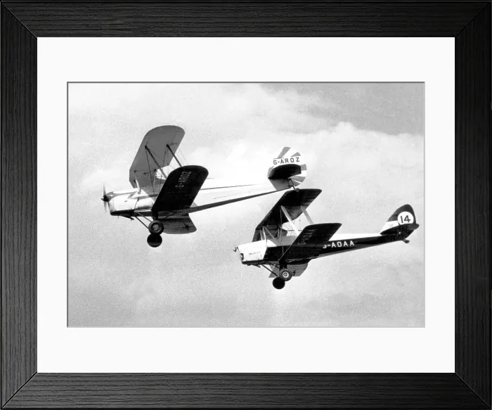 Framed Print : de Havilland DH.82A Tiger Moth & Stampe et Vertongen SV.4C Framed Print : de Havilland DH.82A Tiger Moth & Stampe et Vertongen SV.4C