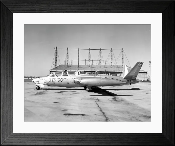 Framed Print : Fouga CM-170 Magister 555 - 313-CC Framed Print : Fouga CM-170 Magister 555 - 313-CC