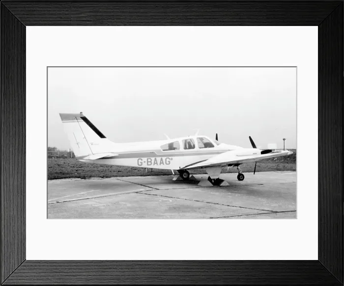 Framed Print : Beech Baron G-BAAG Framed Print : Beech Baron G-BAAG