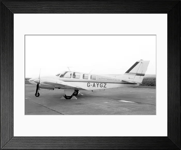 Framed Print : Beech Baron G-BAAG Framed Print : Beech Baron G-BAAG