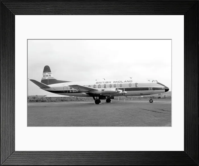 Framed Print : Vickers Viscount 814 G-BAPF Framed Print : Vickers Viscount 814 G-BAPF