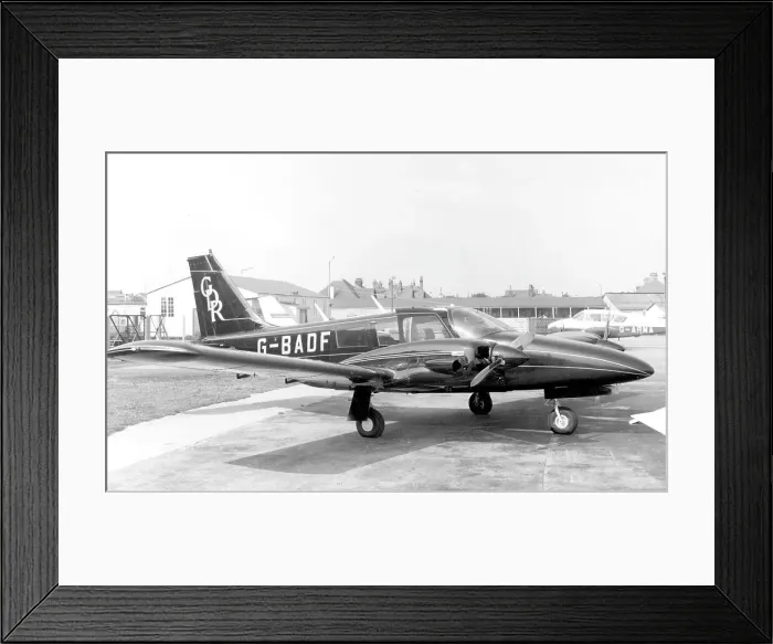 Framed Print : Piper PA-34 Seneca G-BADF Framed Print : Piper PA-34 Seneca G-BADF
